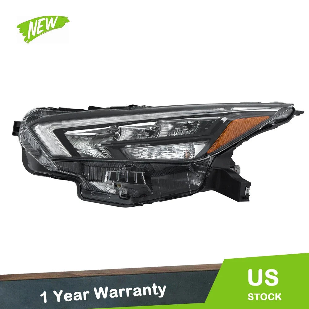 LED Headlight Assembly for Nissan Versa (2020–2021) Clear Lens Chrome