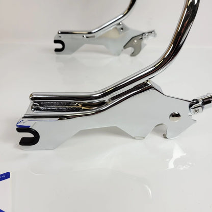 Chrome Short Sissy Bar Backrest for Harley-Davidson Softail Fat Bob (2018–2024)