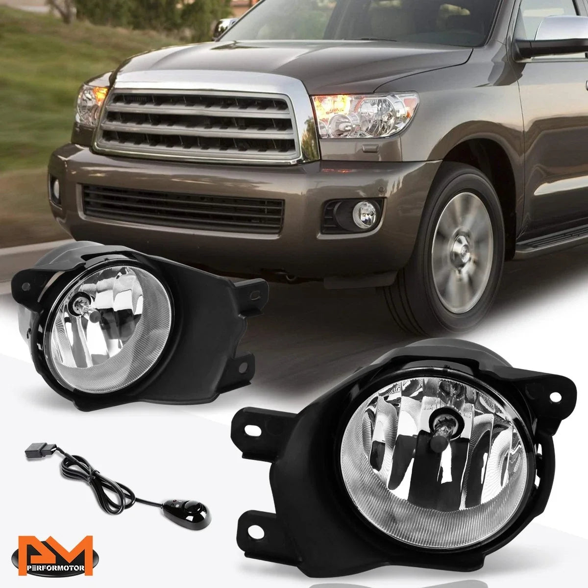Fog Lights with Clear Lens and Switch for Sequoia (2008-2016)