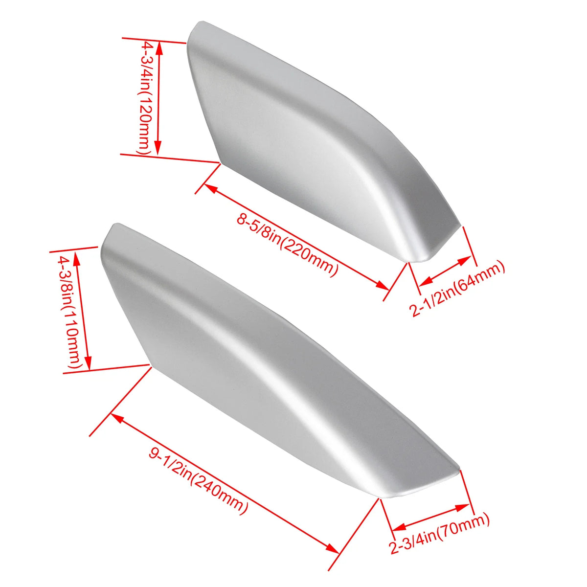 Silver Roof Rack Rail End Caps for 2003–2009 Toyota 4Runner - Set of 4