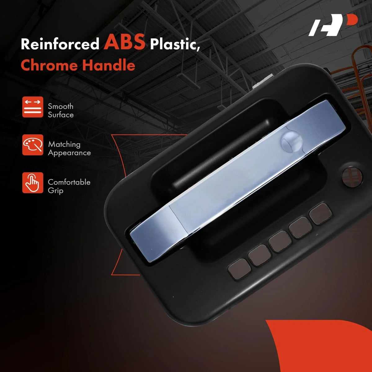 Exterior Door Handle Front Left Black Chrome for Ford F-150