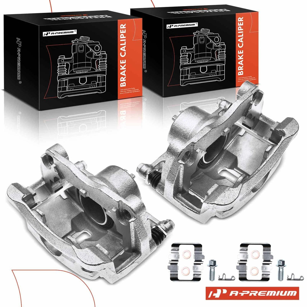 Pair Front Brake Calipers for Nissan Rogue (2008–2013)