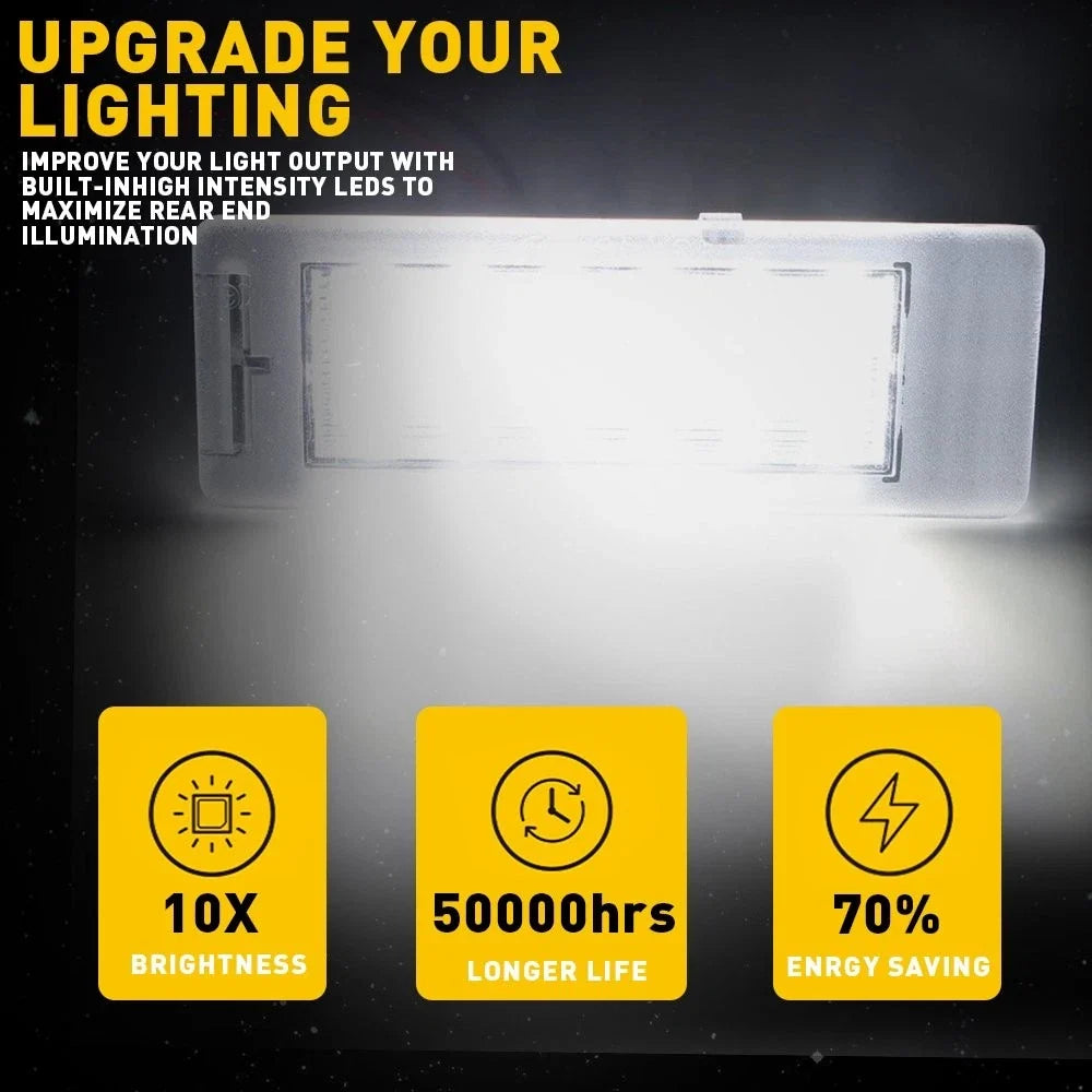 LED License Plate Light Tag Lamp Set for Cadillac CTS ELR SRX - 2X