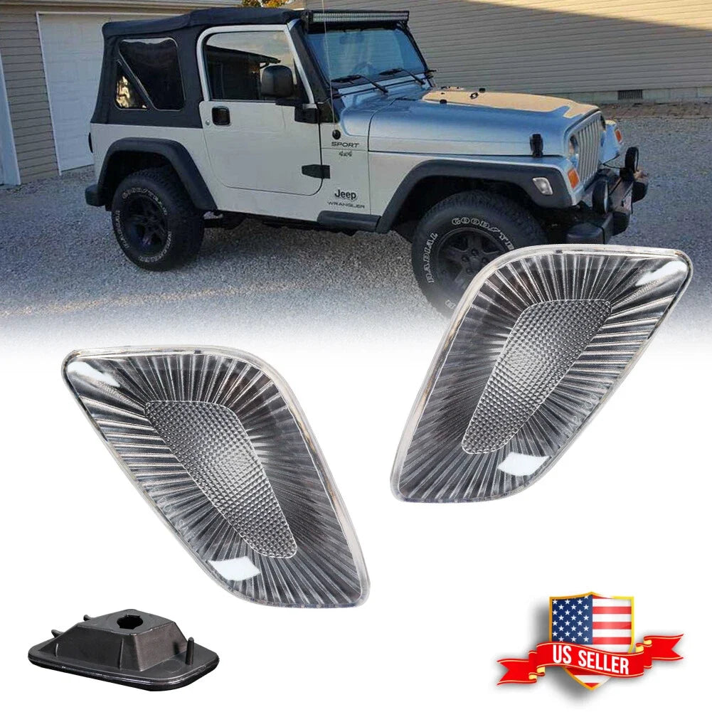 Clear Side Marker Signal Lights for Jeep Wrangler TJ (1997–2006)