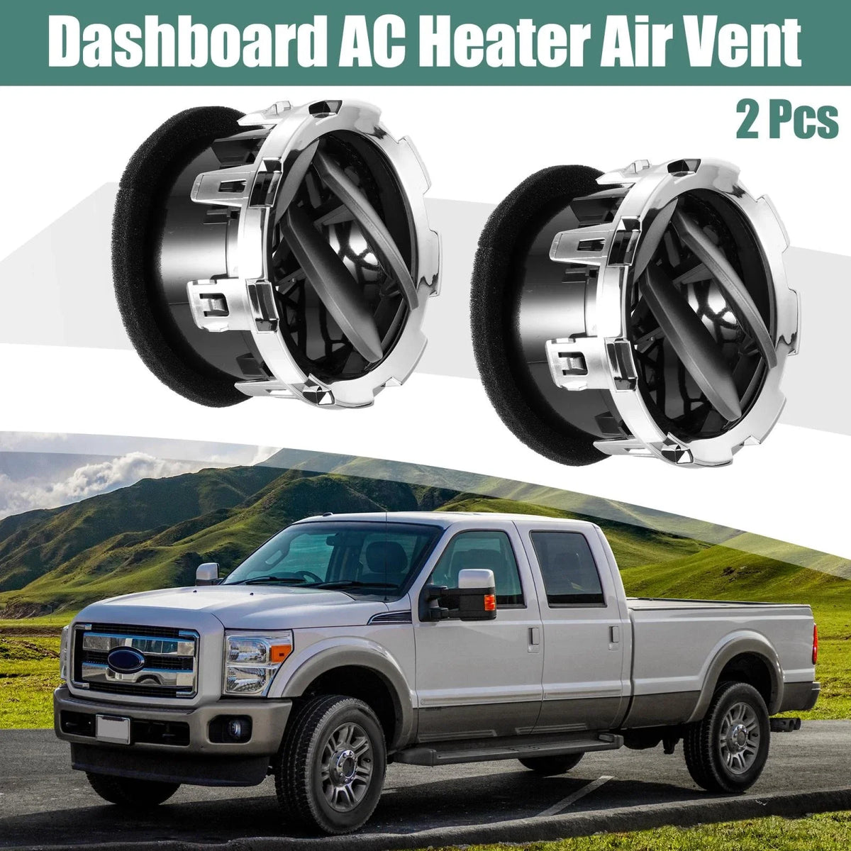 2 Pcs Front AC Heater Air Vent DC3Z19893BA for Ford F-250 F-350 (2011–2015)