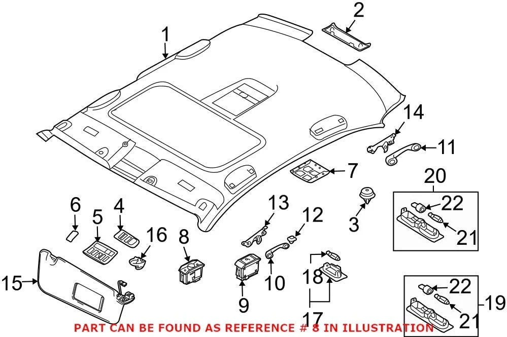 Genuine OEM Sunroof Switch 61316907288 for BMW 525i (2004)
