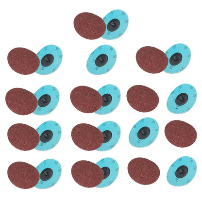 Aluminum Oxide Roll Lock Sanding Discs 3 Inch 36 Grit - 25 Pack