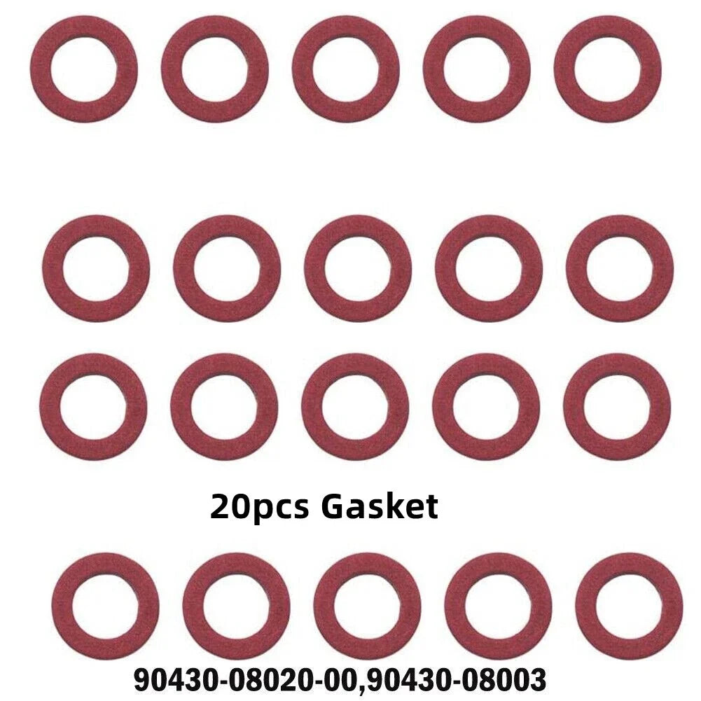 Lower Unit Drain Plug Gasket Set of 20 for Yamaha (90430-08020-00, 90430-08003)