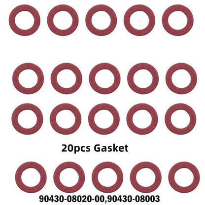 Lower Unit Drain Plug Gasket Set of 20 for Yamaha (90430-08020-00, 90430-08003)