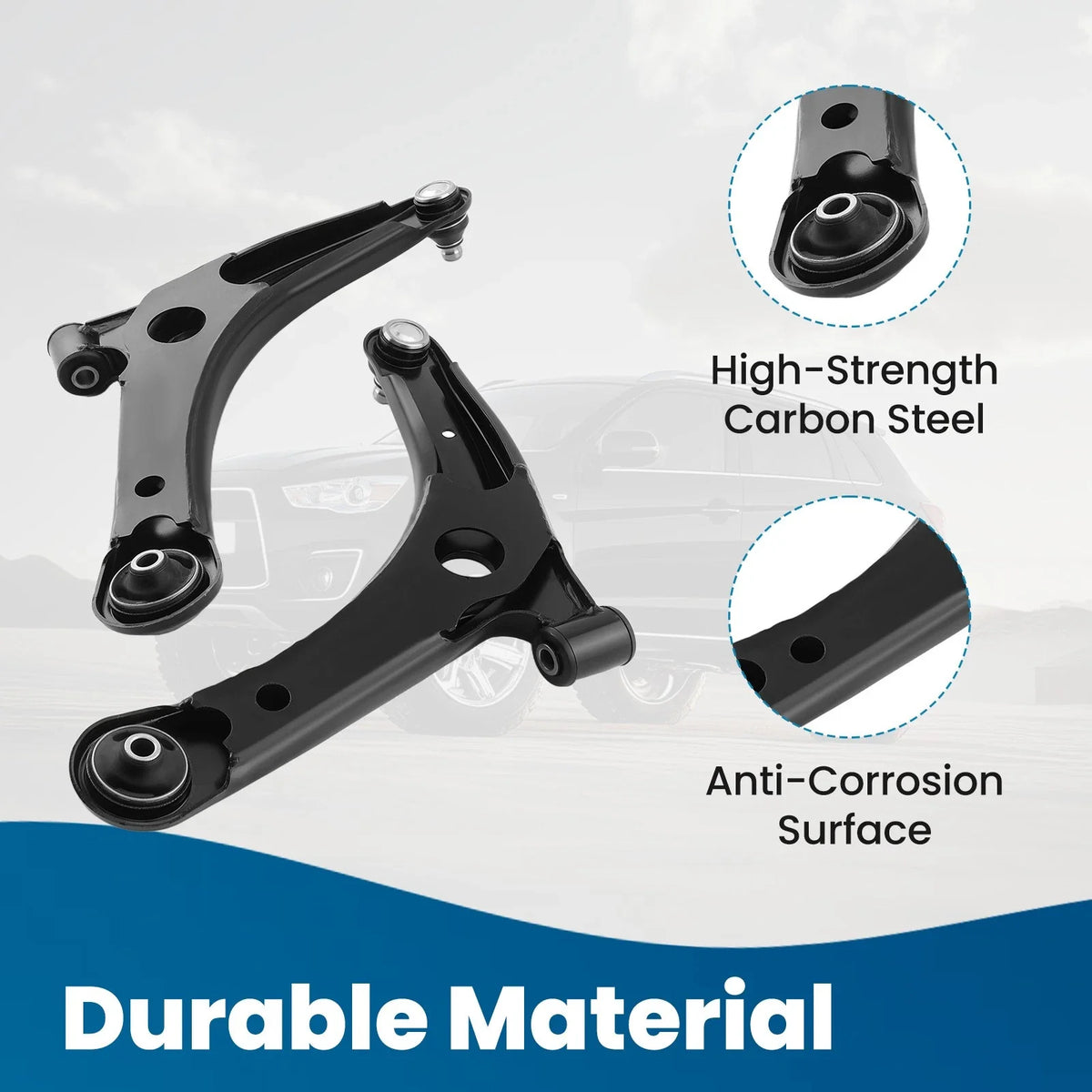 4X Front Control Arm Kit for Mitsubishi Lancer DE GTS 2008-2016