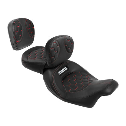 Driver & Passenger Seats with Backrest for Harley CVO Road Street Glide (2009–2023)