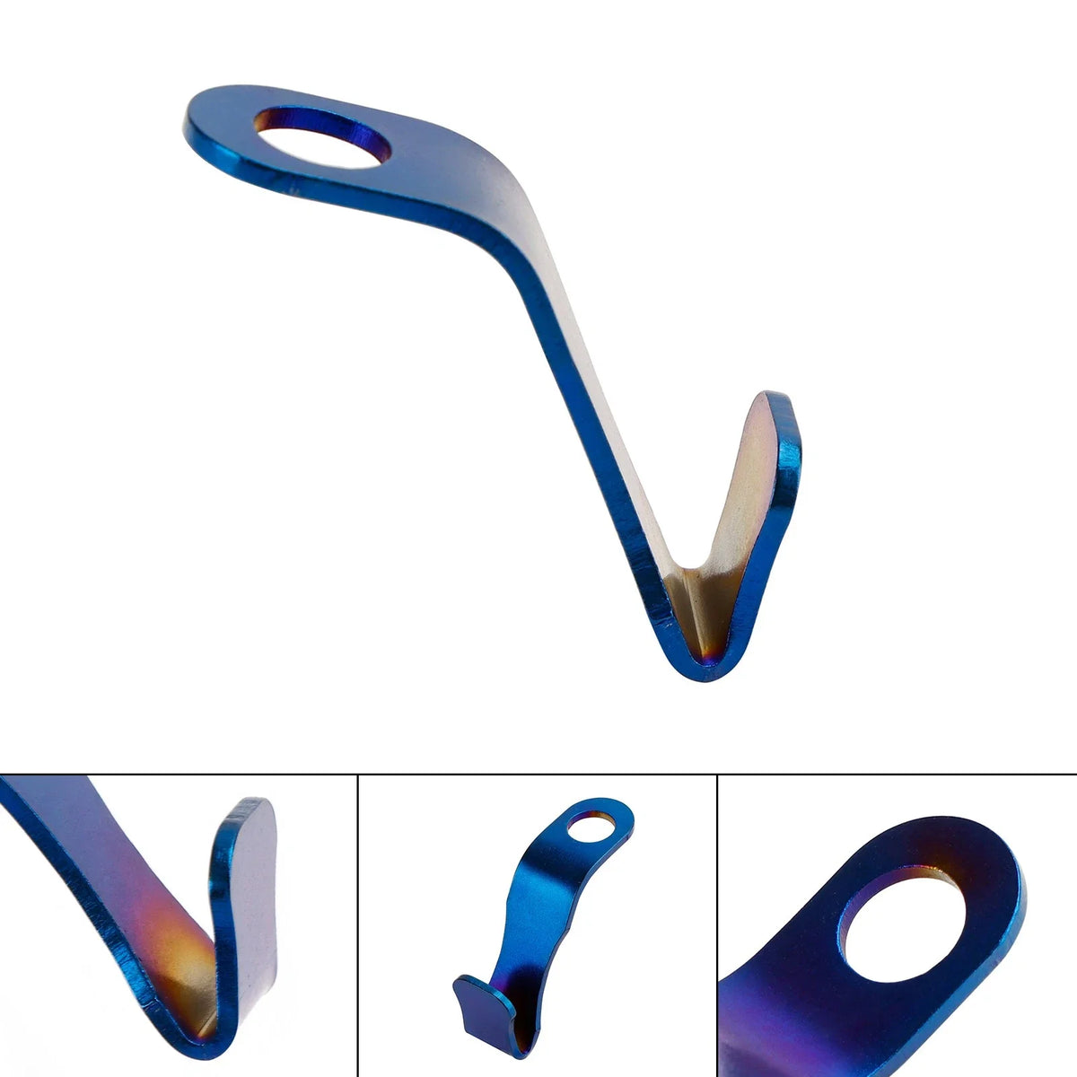Motorcycle Helmet Storage Hook Hanger - Universal Blue Holder