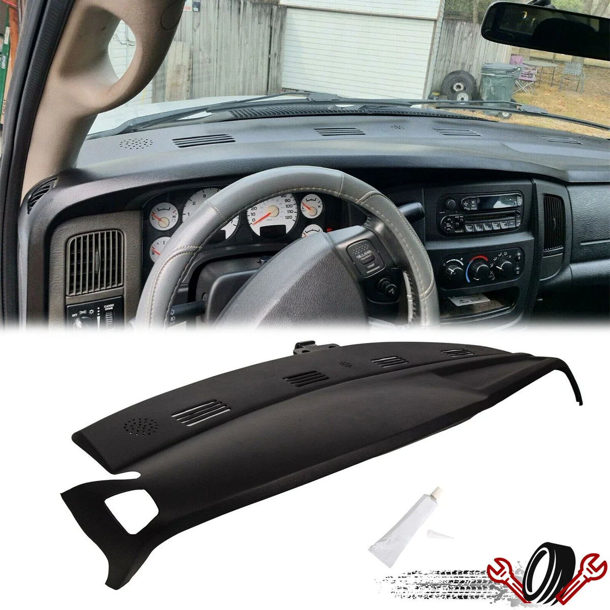 Molded Dash Pad Cover for Dodge Ram 1500 2500 (2002–2005)