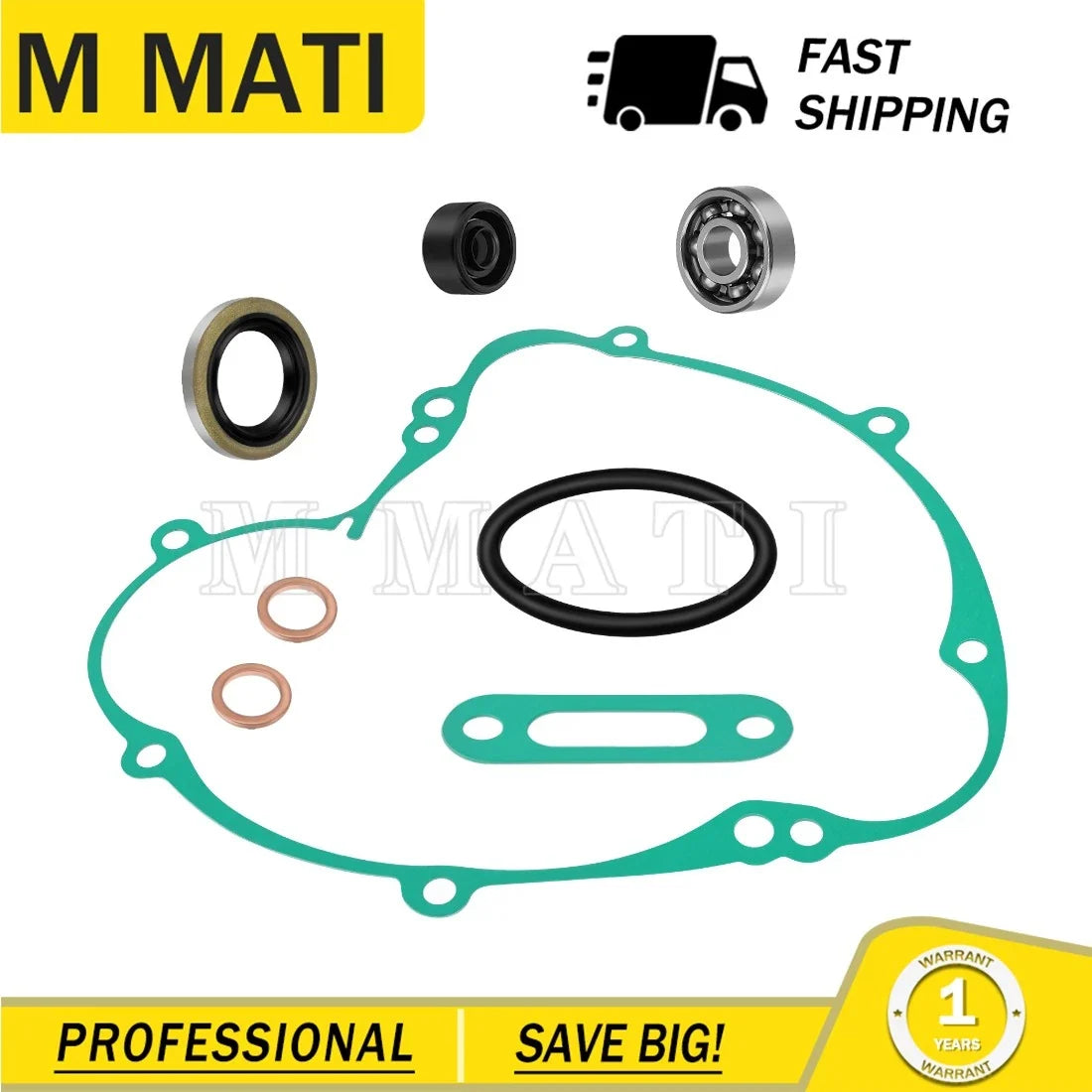 Water Pump Seal & Cover Gasket Rebuild Kit for KX60 KX80 1985-2003