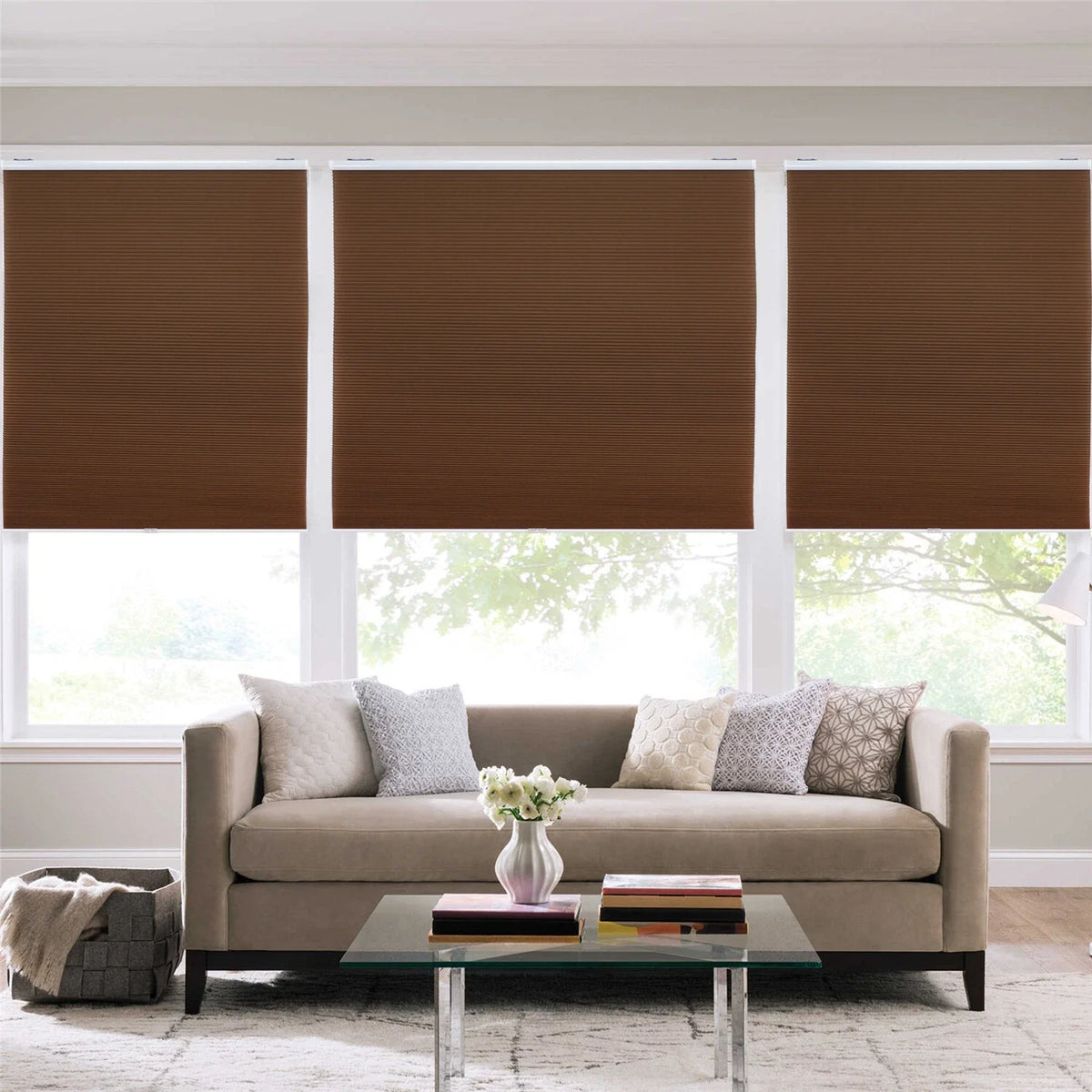 Cordless Cellular Shades Window Blind for (72" W x 48" H)