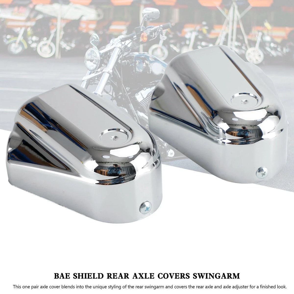 Rear Axle Covers Set of 2 in Chrome for Harley Softail FLS FLSTN 2008-2017