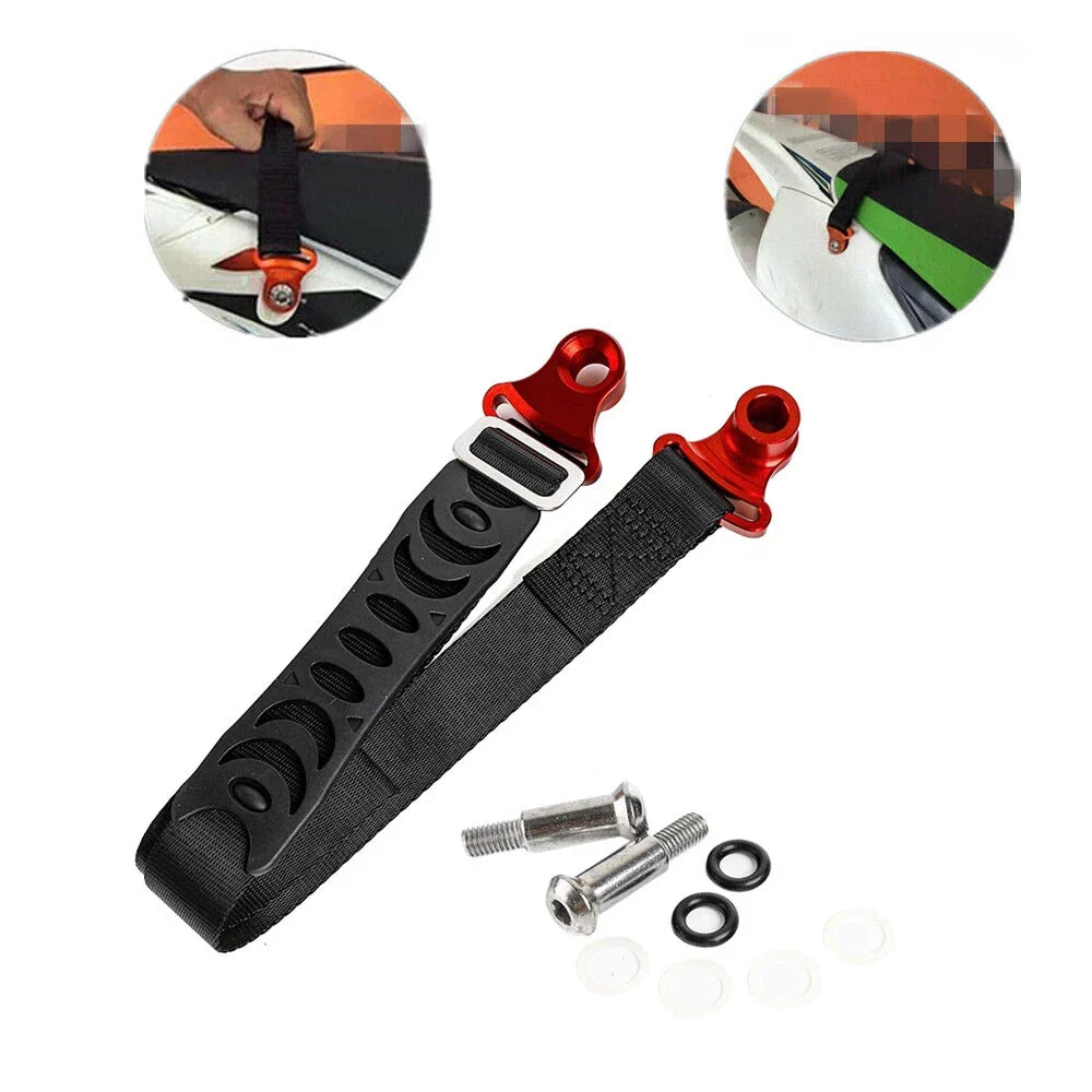 Rear Seat Pull Strap for Motorcycle Dirt Bike - Adjustable Design