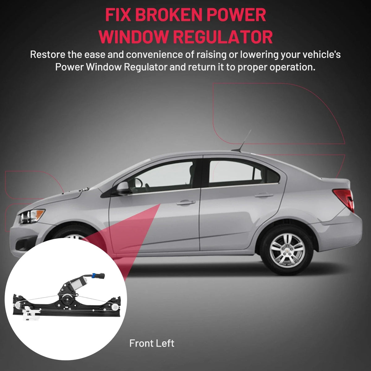 Power Window Motor and Regulator for Fiat 500 (2012–2019)