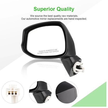 3Pin Driver Side Power Mirror in Textured Black for Honda Civic 2012-2014