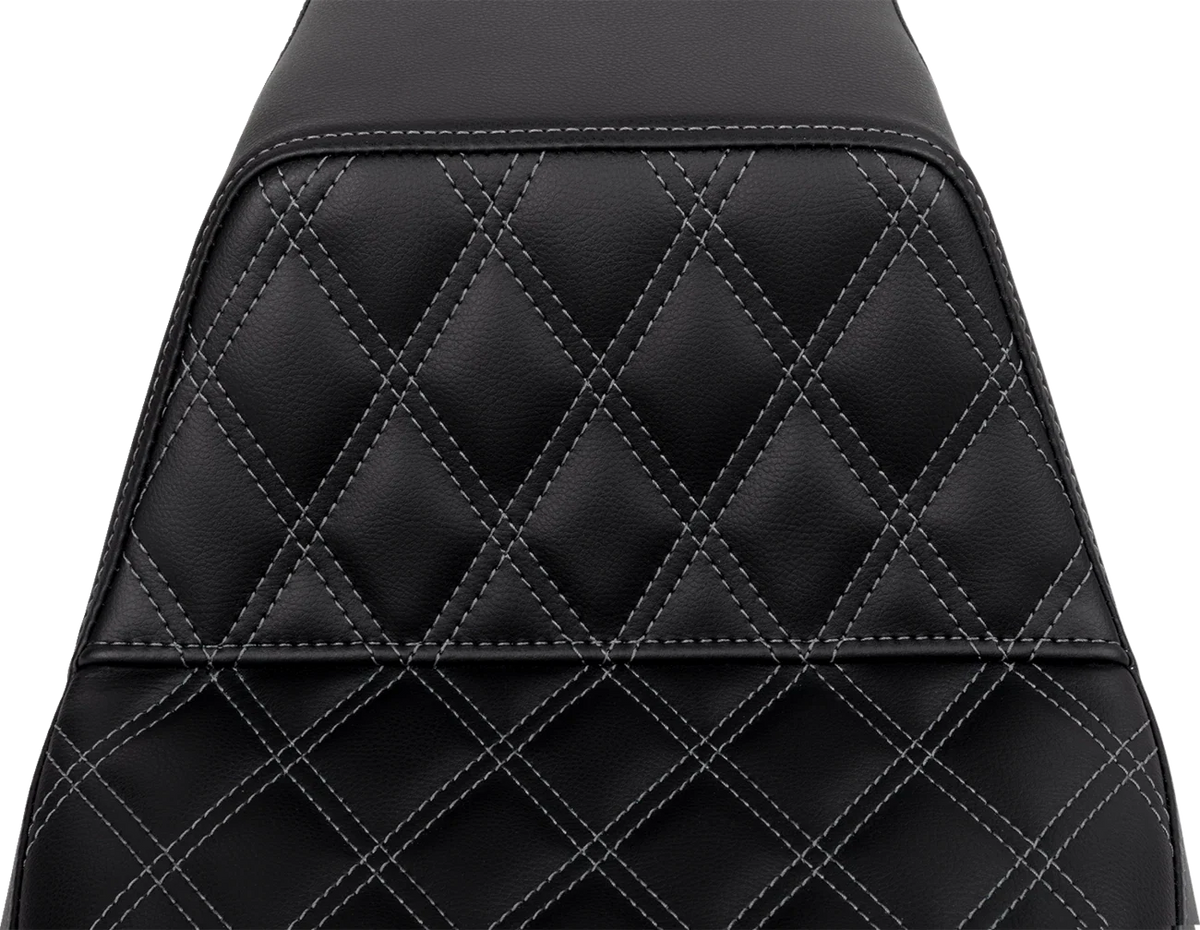 Dark Gray Stitch SADDLEMEN Step-Up Seat for Harley FLH/FLT 2014-2023