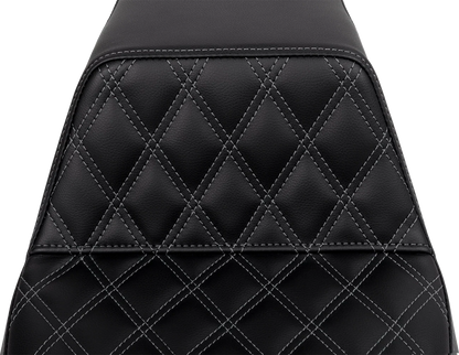 Dark Gray Stitch SADDLEMEN Step-Up Seat for Harley FLH/FLT 2014-2023