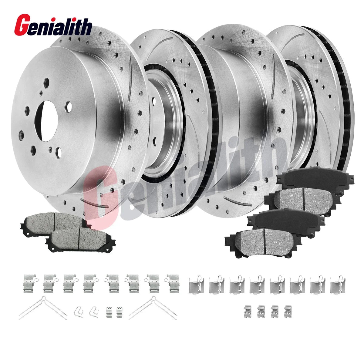 Brake Pads and Disc Rotors for Toyota Sienna 2011-2020, Highlander 2014-2019