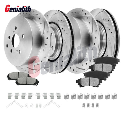 Brake Pads and Disc Rotors for Toyota Sienna 2011-2020, Highlander 2014-2019