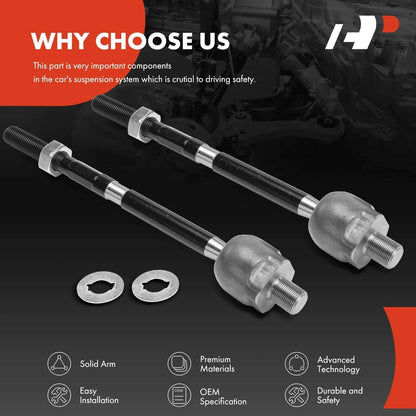 Front Inner Side Tie Rod Ends - 2 Piece Set for Honda Fit 2009–2014