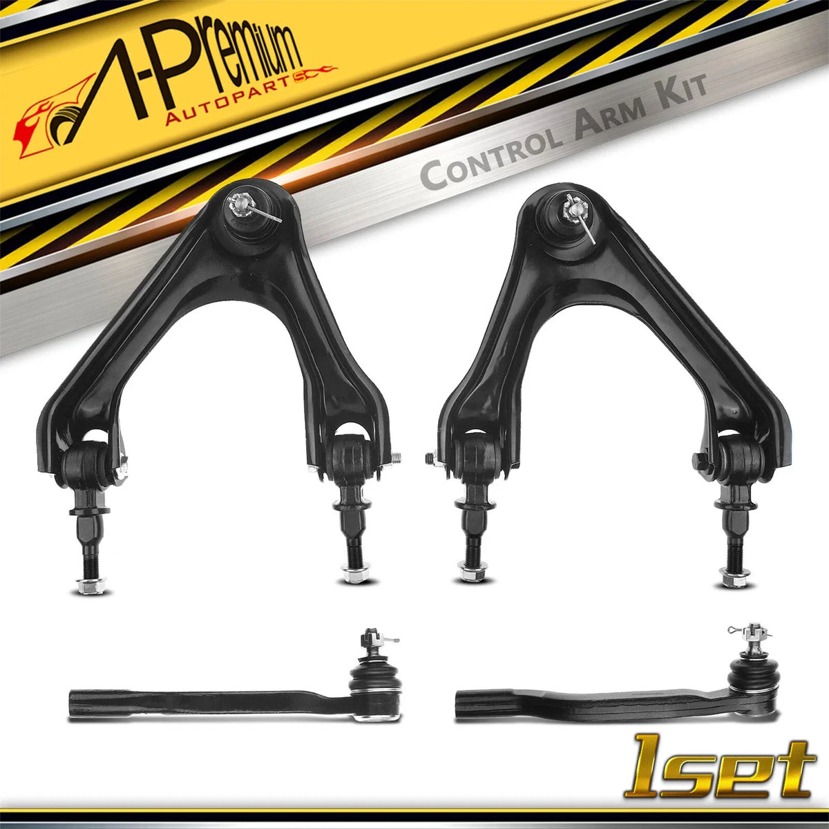 Set of 4 Front Upper Control Arm Tie Rod Ends for Honda Accord (1994–1997)