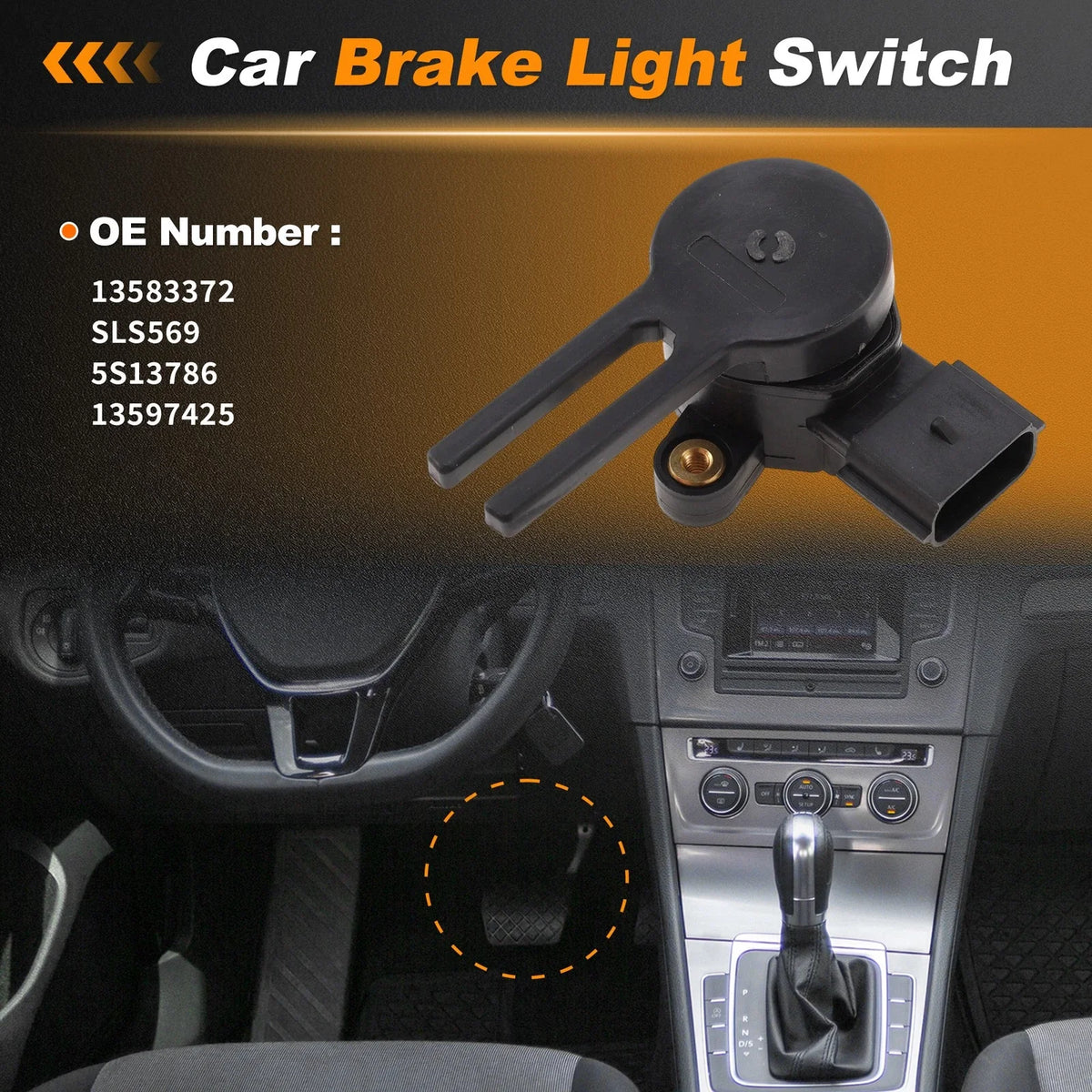 Brake Light Switch for Buick Enclave (2018–2024) 13583372 1 pcs