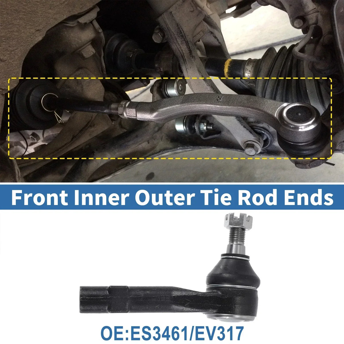 Front Inner Outer Tie Rod Ends - 6 Kit for Ford Ranger 2001-2011