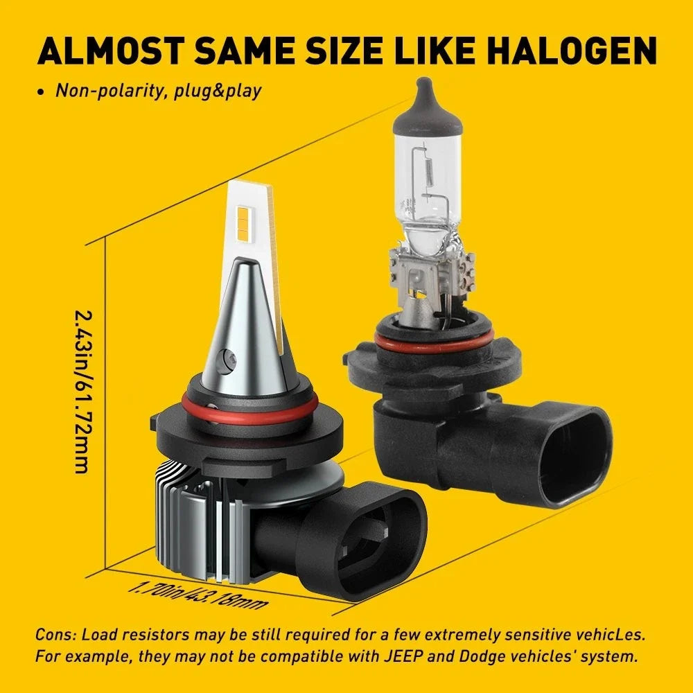 Set of 2 AUXITO 9145 H10 LED Fog Light Bulbs Yellow for Driving DRL