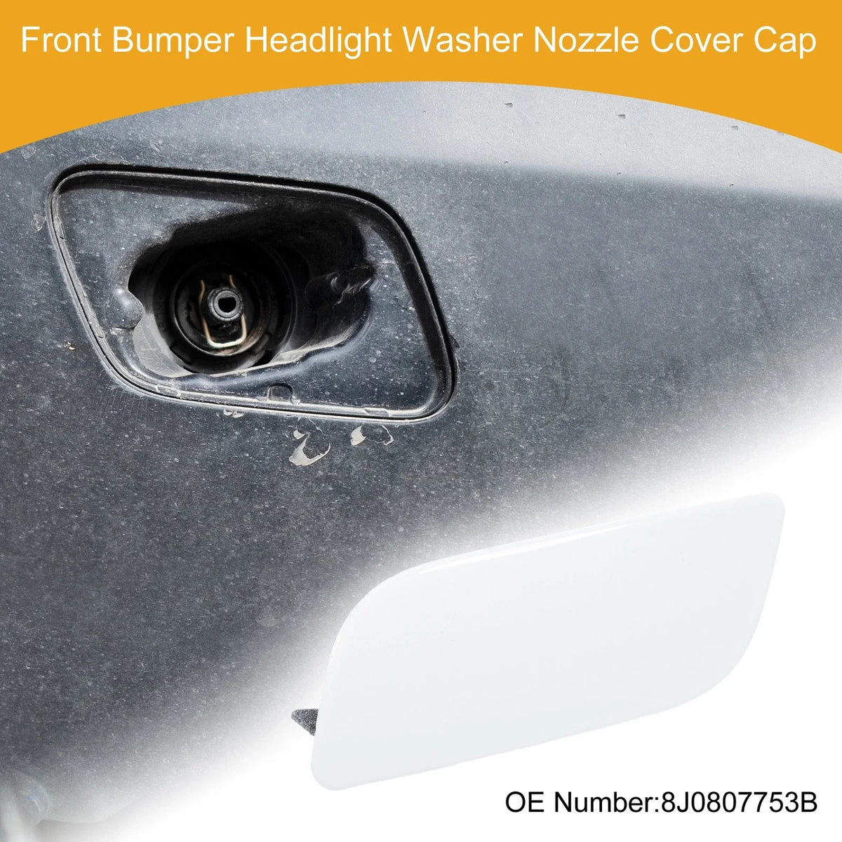 Front Left Washer Nozzle Cover Cap for Audi TT (2009–2015) 1 Pcs White