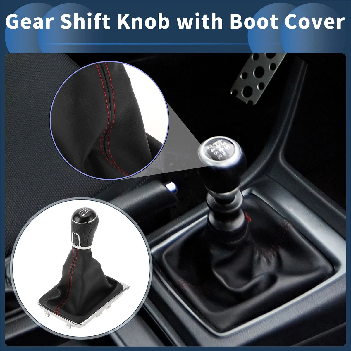 6 Speed Gear Shift Knob with Cover No.3AA711113A for VW Passat (2013–2021)