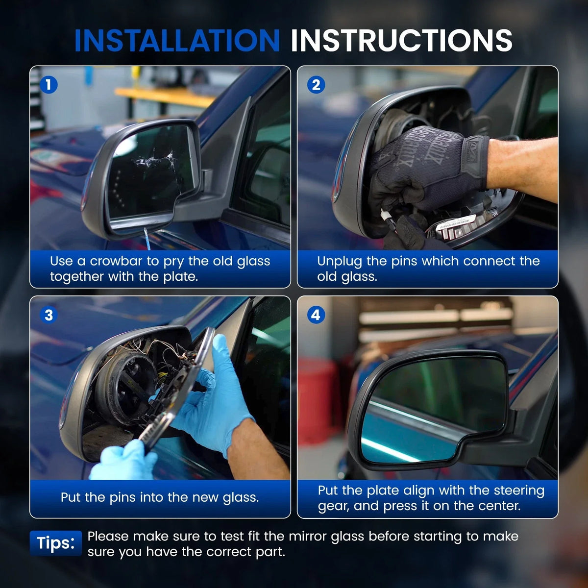 Driver Side Left Heated Mirror Glass for 2016-2018 Toyota RAV4