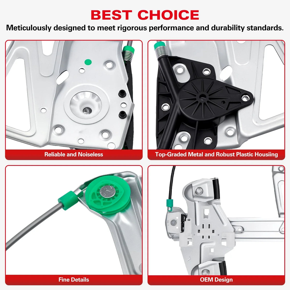 Front Left Power Window Regulator for Cadillac DeVille (2000–2005)