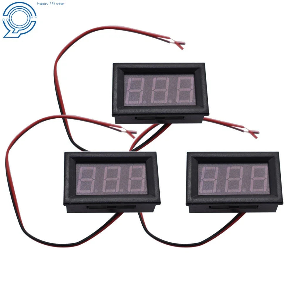3X Blue LED Voltage Meter for Motorcycle (DC 4.5-30V)