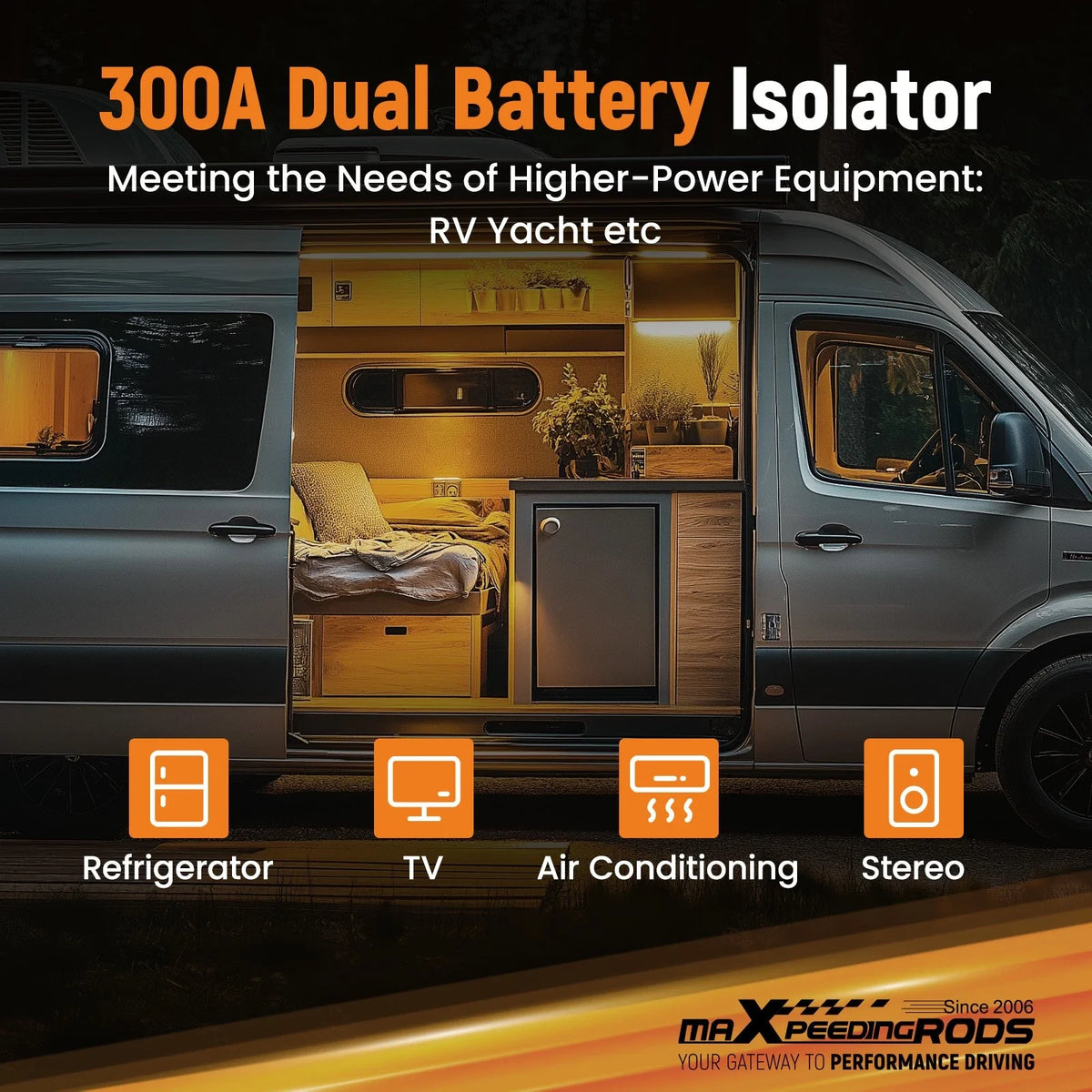 Intelligent Dual Battery Controller 300A 12/24V for Car Truck SUV (All Models)