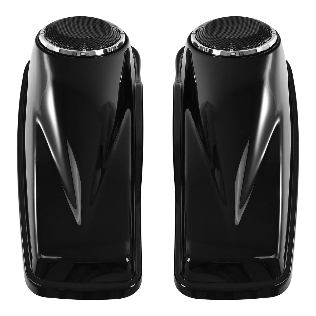 Vivid Black 6.5" Saddlebags Speaker Lids for Harley Touring 2014-2024