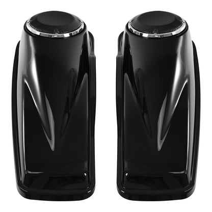 Vivid Black 6.5" Saddlebags Speaker Lids for Harley Touring 2014-2024