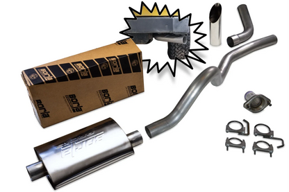 Aluminized 2.5" Exhaust Kit - Borla Tip for Jeep Wrangler TJ 2001-2006