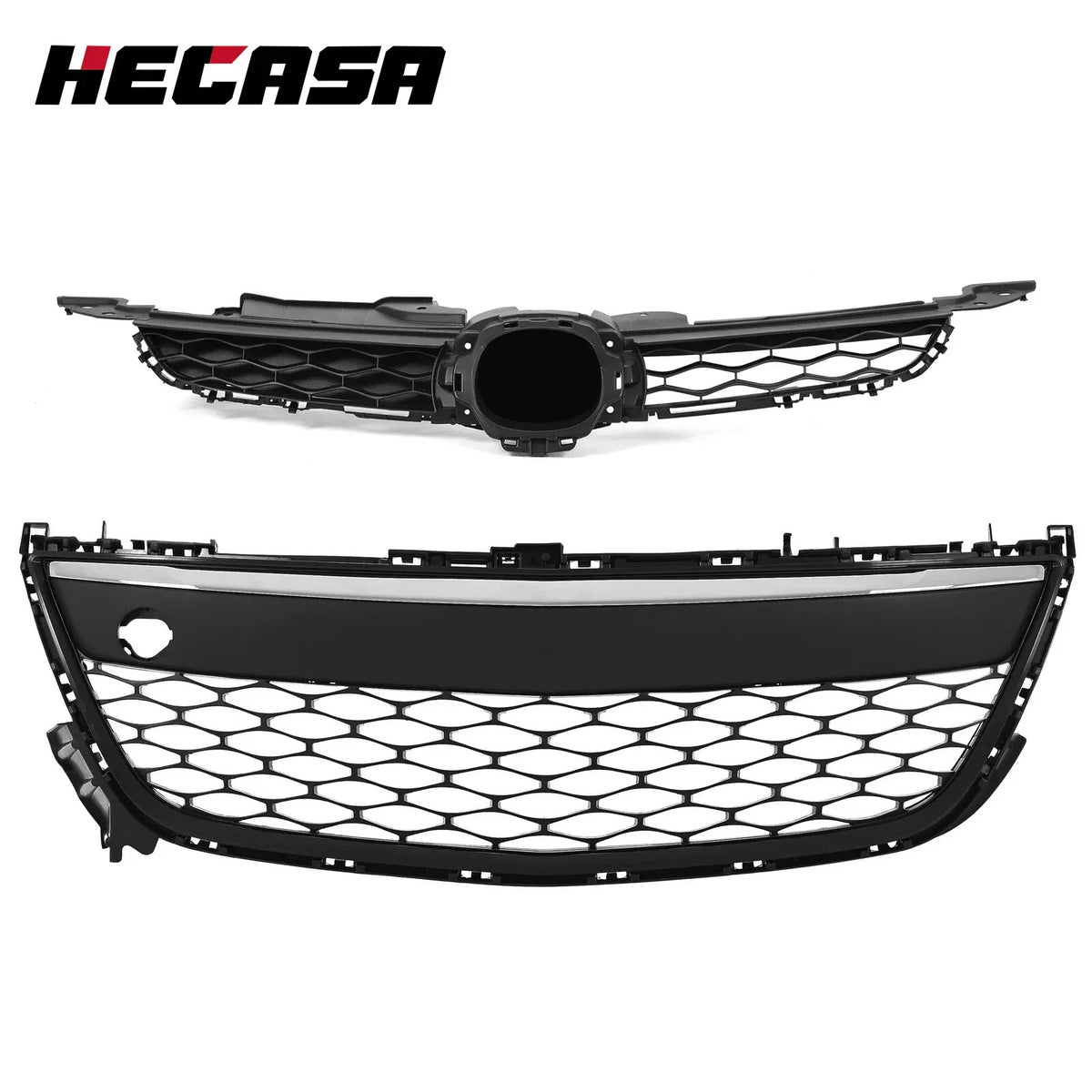 Front Bumper Grille Assembly for 2010-2012 Mazda CX-7 - Black/Chrome