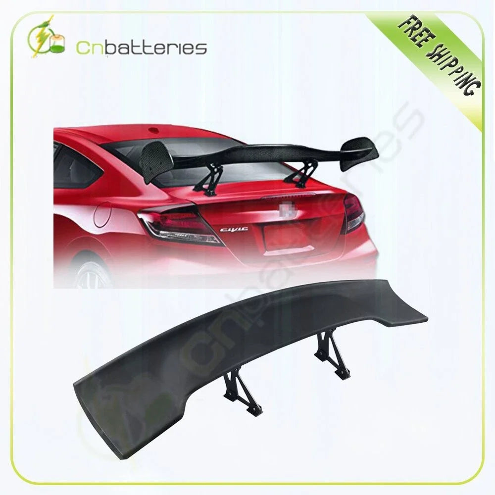 GT Style Universal Rear Trunk Spoiler - Adjustable, Unpainted