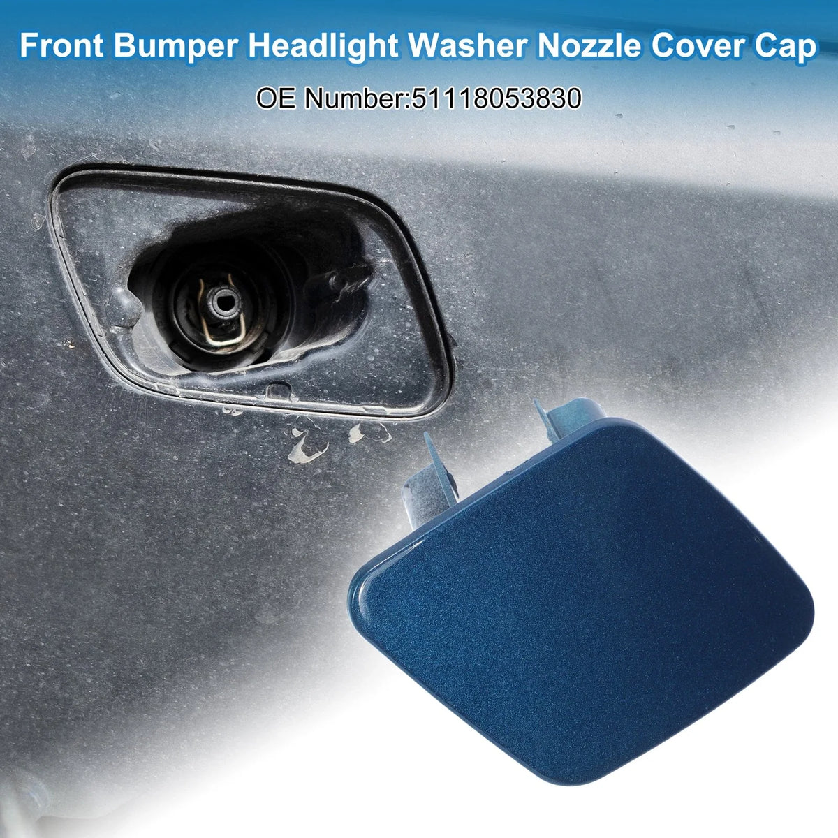 Bumper Headlight Washer Nozzle Cover Cap for BMW 1 Series (2012–2019)
