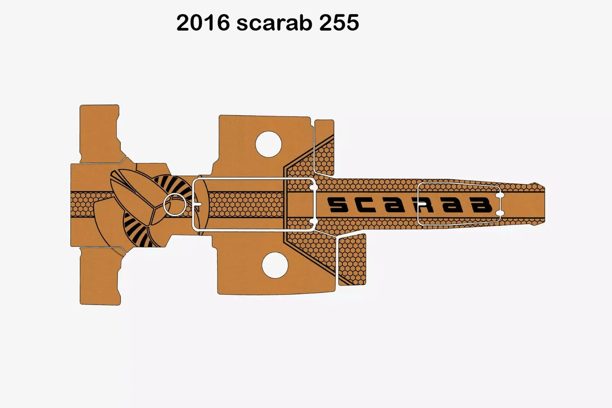 EVA Foam Teak Deck Flooring Mat for Scarab 255 Cockpit (2016)