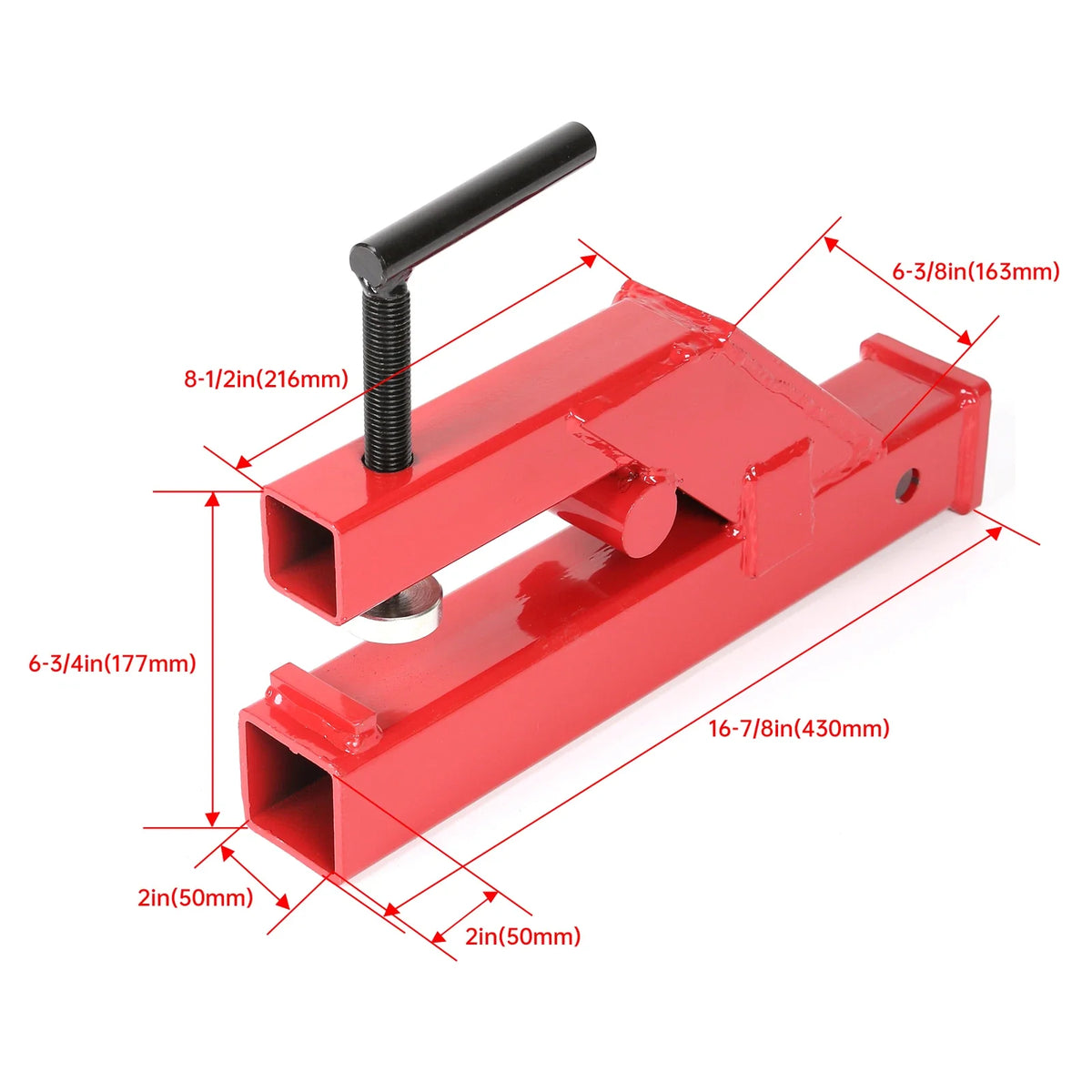 Receiver Hitch Clamp On Trailer Adapter for Deere Bobcat