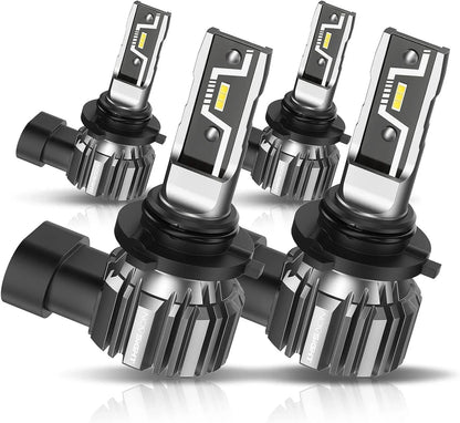 9005 9006 LED Headlight Bulbs Set of 4 NOVSIGHT 6500K 10000LM