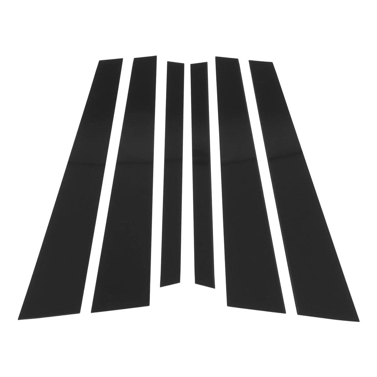 Set of 6 Door Pillar Window Trim for BMW 7-Series (1995–2001) Black