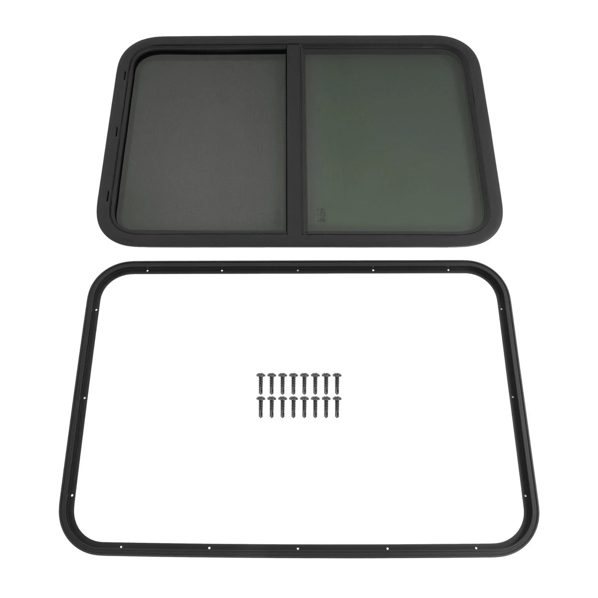 24" x 36" Vertical Sliding RV Window Tempered Glass with Mesh Screen