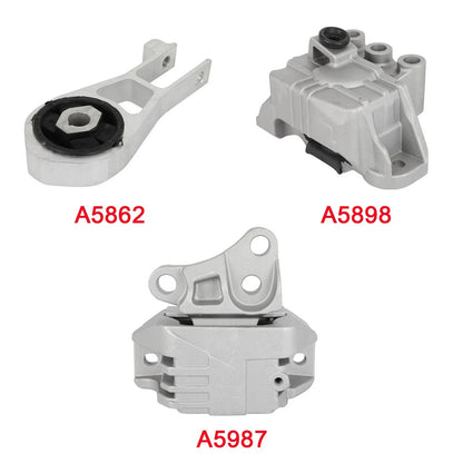 3X Engine Motor Transmission Mount for Jeep Compass (2017–2021) ED6